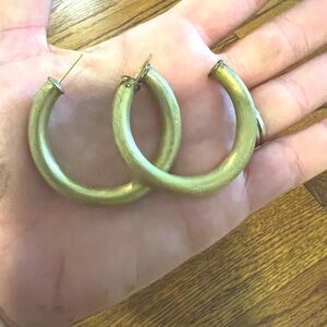 Sheila Fajl chunky gold hoops, little signs of wear, GUC